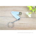 Popular Stainless Steel Rotate Metal USB Flash Drive 2gb 4gb 8gb
